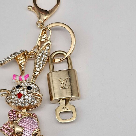 Authentic Louis Vuitton Lock & Key with unbranded Bagcharm, Keycharm, Keychain - Picture 5 of 7